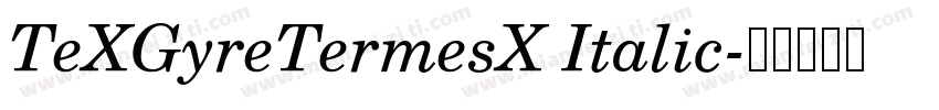 TeXGyreTermesX Italic字体转换